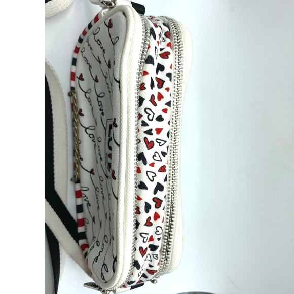 Brighton Love Scroll Striped Convertible Double‎ Zip CrossBody Bag Handbag Purse - Picture 4 of 9